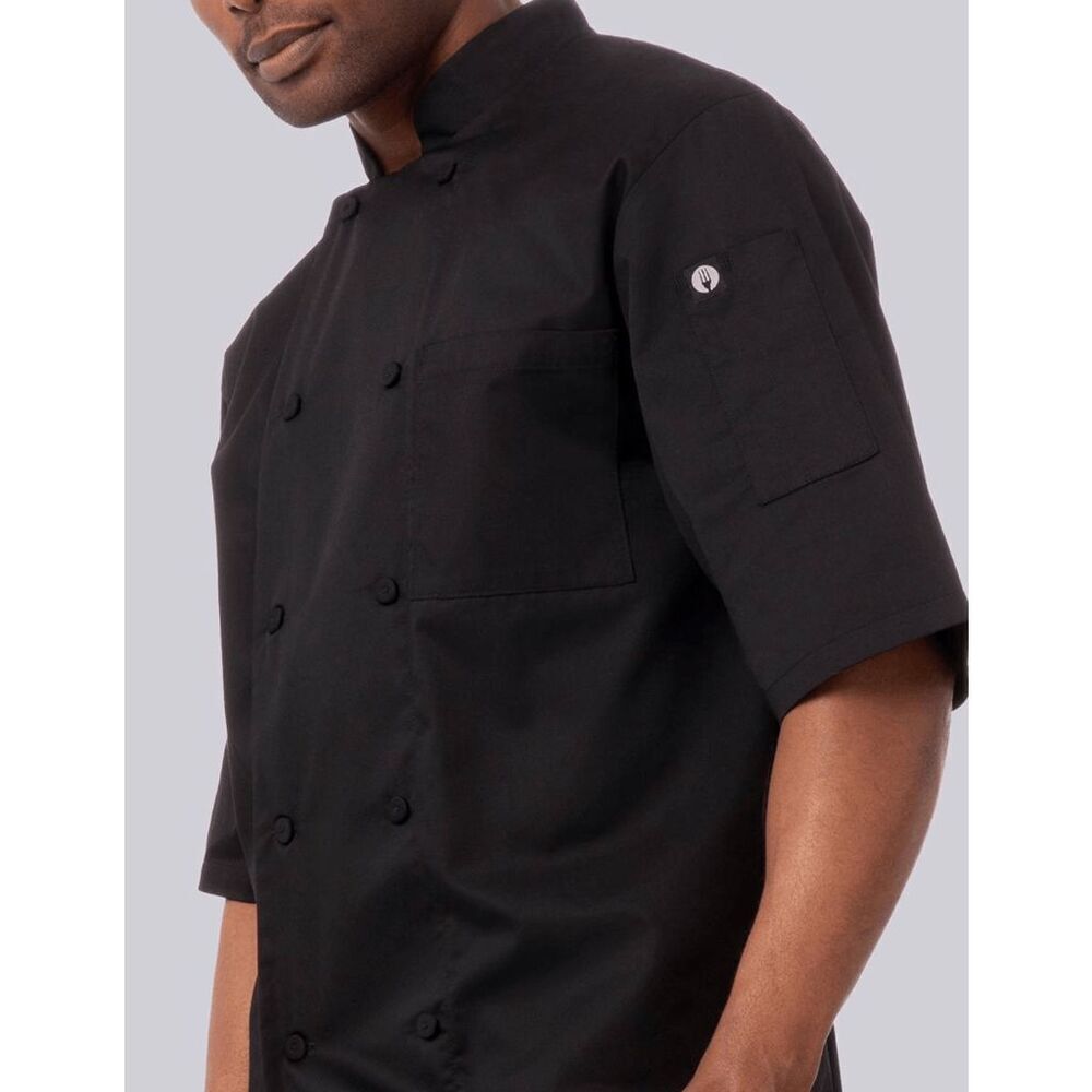 B 42  Chef Works Mens Cool Vent Short Sleeve Chef Coat size XL NWOT